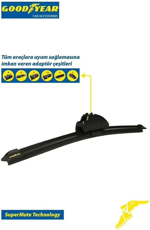 Goodyear Ford Focus Supermute 2'li Muz Silecek Takımı 2007-2011 Sedan 650mm ve 450mm