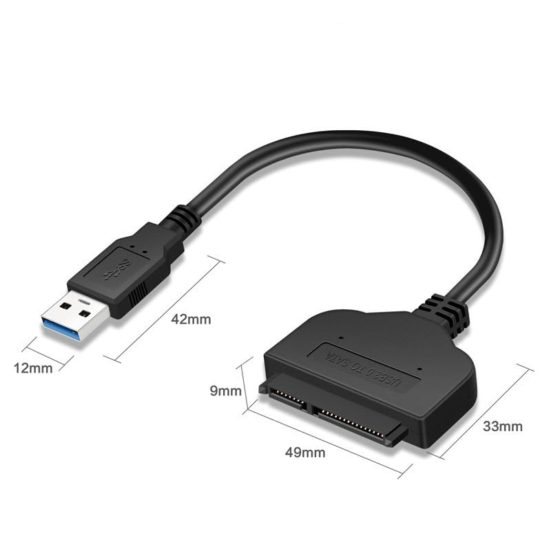 Cable Adaptador USB 3.0 a SATA 2.5" para Disco Duro miniatura 3