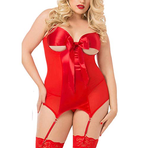 Lingerie érotique rouge ajustable résolvant le manque de maintien des bonnets