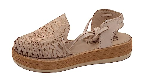 Imagen de Fiesta Brands Sandalias Mexicanas Huaraches Mexicanos Para Mujer Zapatos Con Cordones Alpargatas