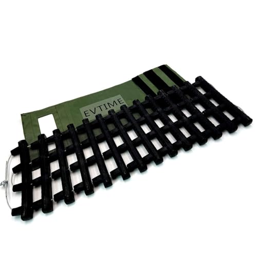 EVTIME Emergency Devices Tire Traction Mat, Portable for Snow, Ice, Mud, and Sand Used to Car, Truck, Van or Fleet Vehicle (24in)