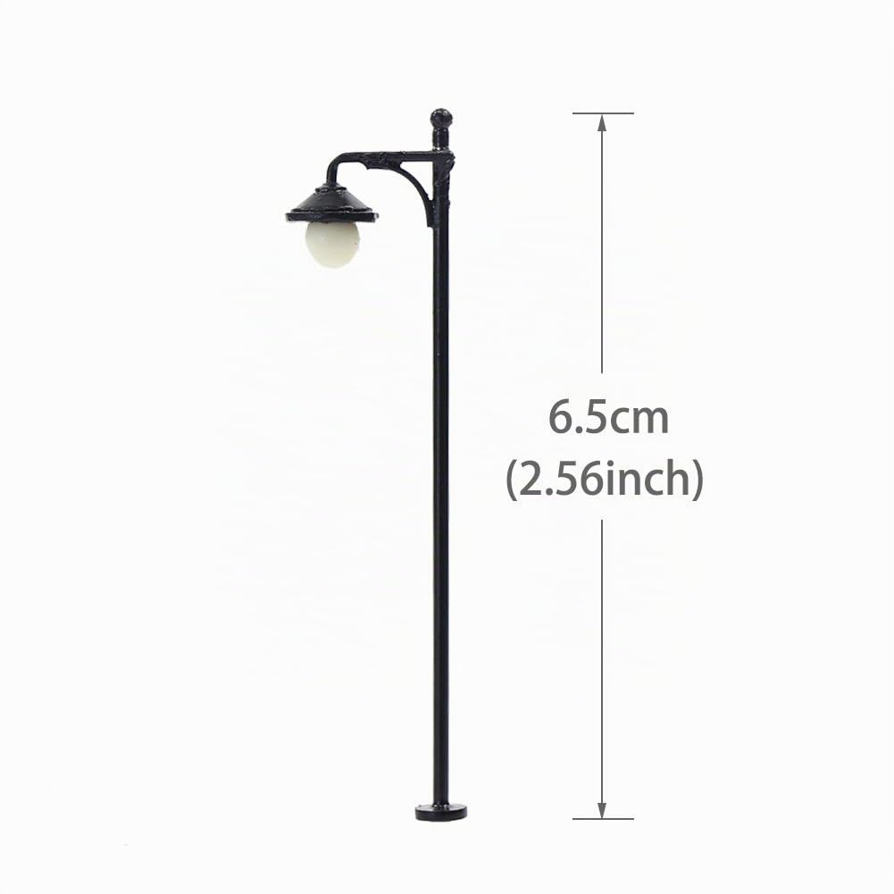 Evemodel LYM22 10pcs Modélisme ferroviaire Lampes de rue HO OO LEDs NEW 6.5cm
