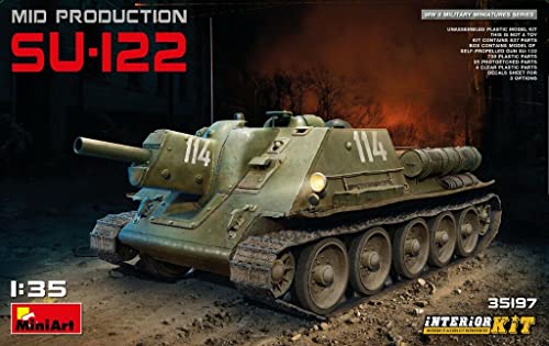 Maquette SU-122 1:35 MiniArt avec intérieur détaillé pour modélisme plastique