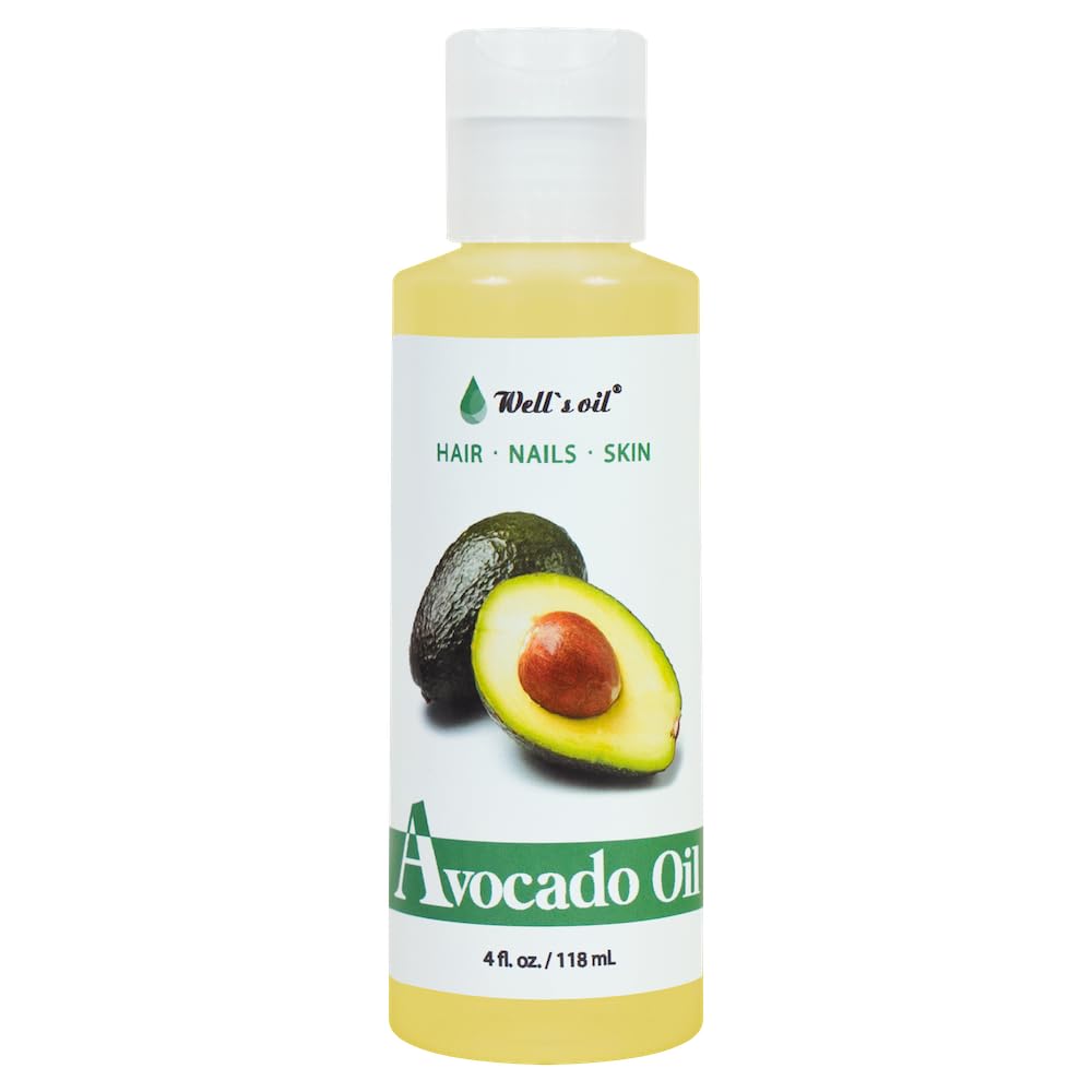 Well’s Oil Avocado Oil | 4 fl oz (118 ml) | 100% Pure & Refined | Multi-Use Oil for Hair, Skin & Nails | Lightweight & Fast-Absorbing