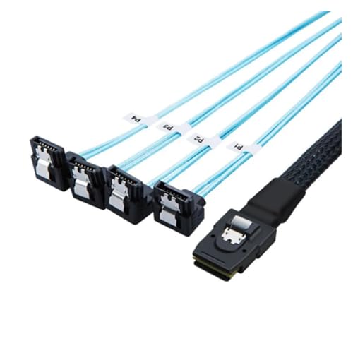 Adaptador Mini a SATA SFF 8087 0.5m Cable Interno miniatura 4