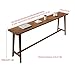 Industrial Solid Wood Dining Table - Rectangular Narrow Counter Height, Perfect for Home, Pub, Coffee Shop, Balcony & Restaurant - 15.7x102.4in, No Stools Included