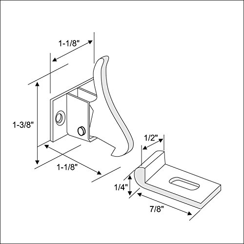  10 Pack Rok Hardware Extra Heavy Duty Elbow Latch Cabinet Door/Window Catch Nickel Finish for Kitchen Cabinets - Durabl