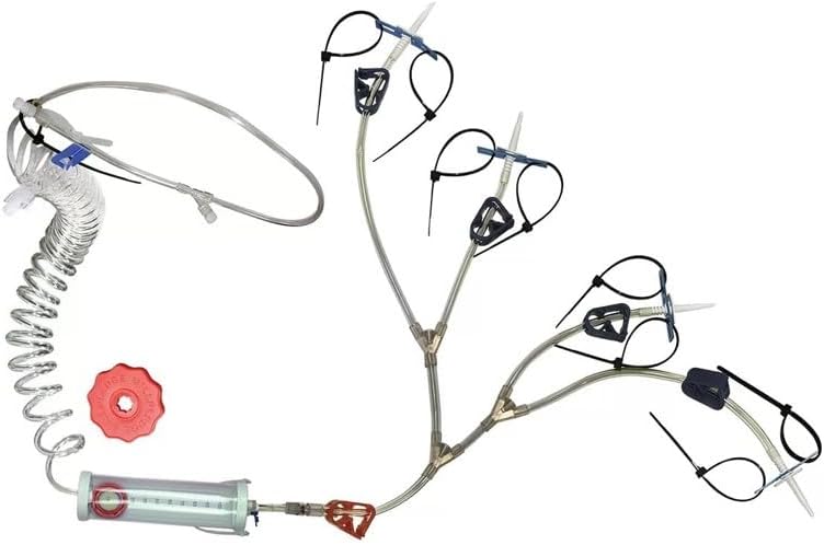 Aniset 4-Spike Large Animal IV Administration Set, Size 250-300cm