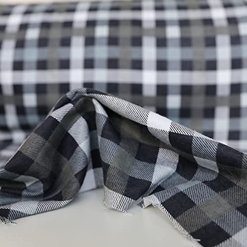 TOLKO 50cm Baumwollstoffe Meterware | karierter Flanell Winter Stoff Schottenkaro | Bekleidung Holzfällerhemd Schlafanzug Vorhang | Weich warm...