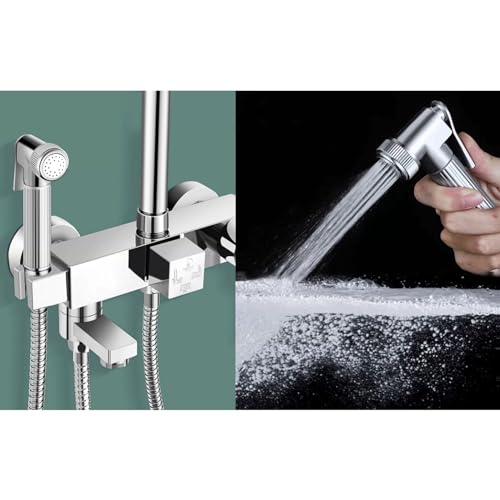 Ensemble de robinet de douche de salle de bain finition miroir