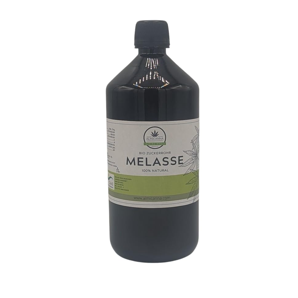 ALMICANNA: Bio Melaza orgánica de caña de azúcar 1 L – para la producción de té de compost y para la reproducción de microorganismos eficaces (1L)