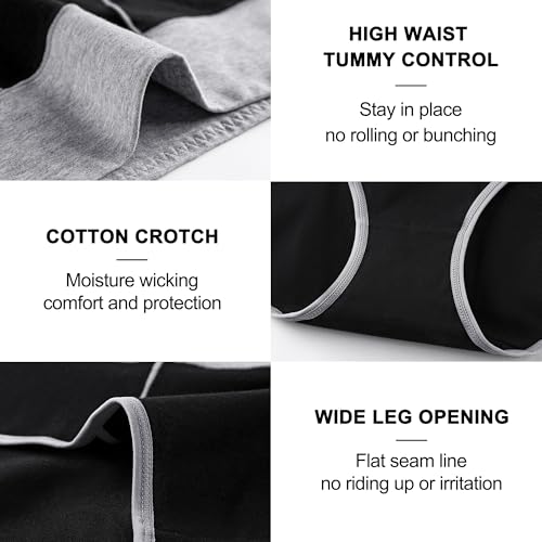Image of High Waisted Postpartum Underwear Womens Cotton Underwear Soft Breathable Full Coverage Stretch Panties Multipack