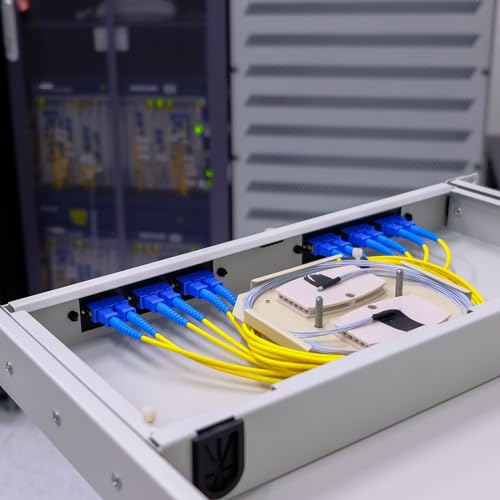 QUARKZMAN Glasfaser Adapter, FC Stecker auf FC Buchse OM3 Kupplung Multimode-Unidirektional Stecker für Optische Kabel, 2 Stück