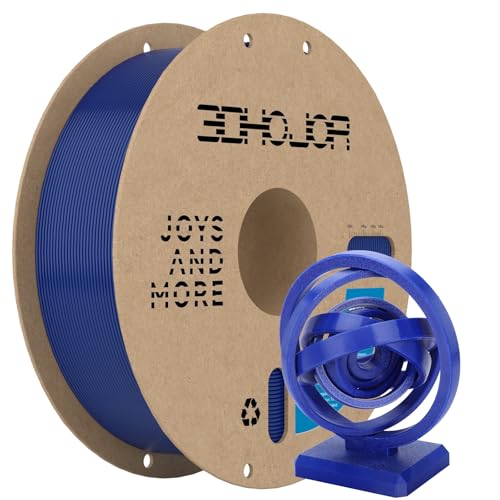 3DHoJor Update Basic PETG Filament 1.75mm PETG 3D Printer Filament 2.2 LBS (1KG) Cardboard Spool Fit Most FDM 3D Printer Blue