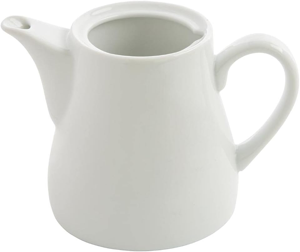 Olympia Whiteware Teapots 483Ml 17Oz Porcelain Infuser Innovative Design 4pc