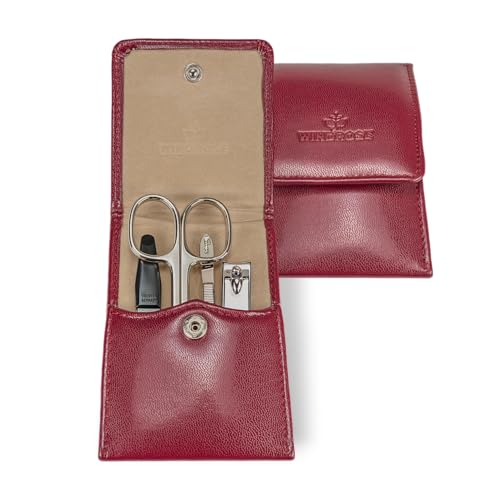Set manucure mérinos WINDROSE rouge contre les ongles cassés, la solution nomade pour des mains nettes