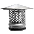 Vent Systems 4" Inch Round Chimney Cap Galvanized Steel for All Weather Conditions Top Round Exhaust Cap with Rubber for Perfect Insulation Roof Vent Cap Vent Cover 4 Inch 100 mm