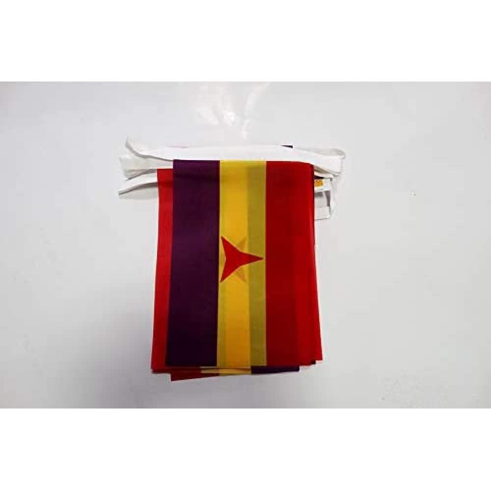 AZ FLAG International Brigades Spanish Republic Bunting 20 ft 20 flags