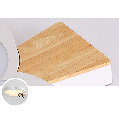 Grand lustre nordique plafonnier LED forme d'arbre lampe bois réglable salon