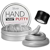 Arfun Magnetic Slime Putty, Soft Magic Slime Hand Therapy Putty Fidget Game Stress Relief Thinking Educational Toy with Upgraded Magnet Gift for Boys Girls Adults (Silver)