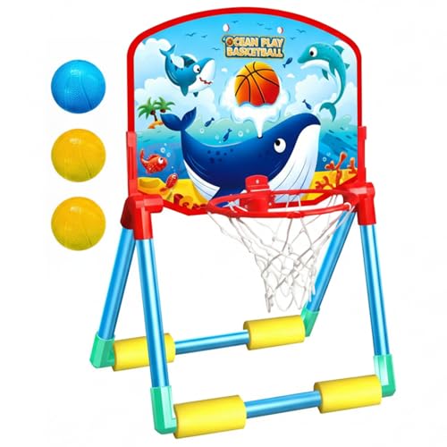 Juegos y diversión al aire libre con el aro de baloncesto para piscinas de verano