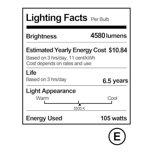 Image of EMART Full Spectrum Light Bulb, 105W Spiral CFL 5500k Daylight for Softbox Lighting Kit, Replacement Lamp for Photography Photo Video Studio, Household Use, Portrait Shooting -1PACK