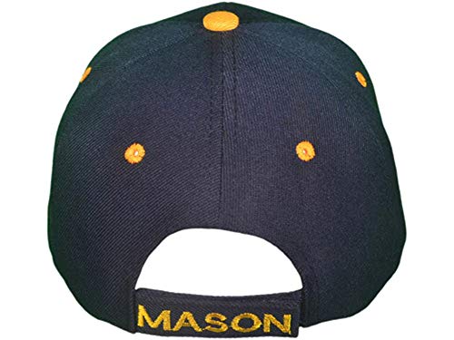 Image of AborenCo Freemason Mason Lodge Symbol Adjustable 3D Embroidery Baseball Cap Hat