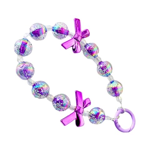 Fascino del Telefono con Perle Colorate Bowknot Staccabile con Cinturini per Antitheft Cinghie per Femminile Ragazza