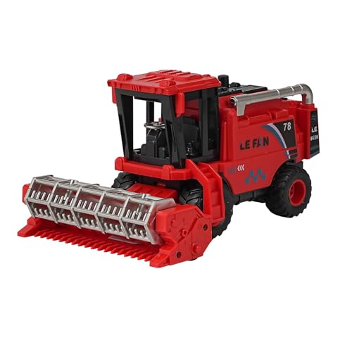 Lixstyea Erntemaschinen Modellspielzeug - Reibungsbetriebenes Autospielzeug Kinder Mähdrescher Spielzeug Geeignet als Geburtstags Feiertags- und Partygeschenk für Kinder(rot)