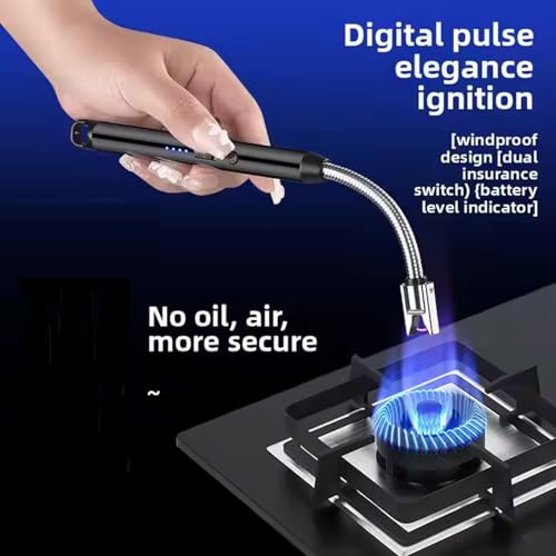 Image of Signamio Lighter for Gas Stove - Electric Lighter Rechargeable with USB, 360 Flexible Neck
