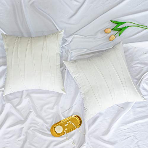 Capa de almofada decorativa de veludo com listras de veludo, pacote com 2 capas de almofada para sof