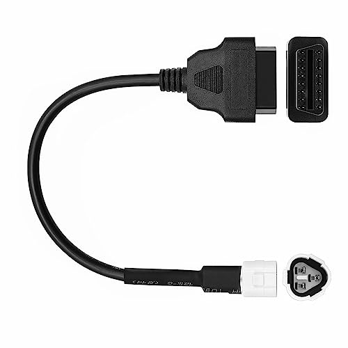 Cable adaptador OBD2 de 3 pines a 16 pines para Yamaha y diagnóstico Kline eficiente 2