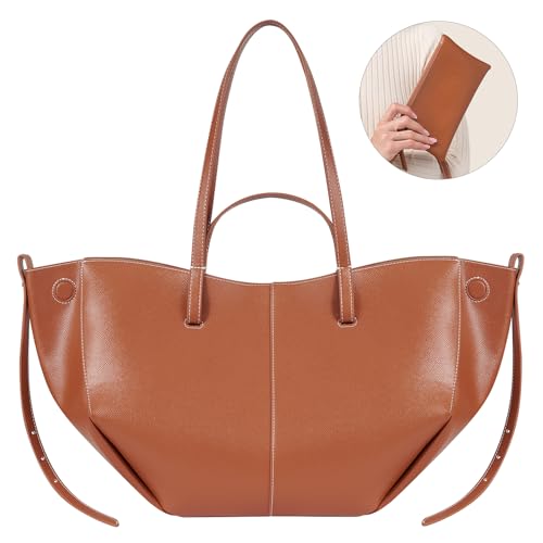 CHUNLI Trendy Satchel Bags for Women Luxury PU Leather Purses Work Tote with Top Handle Large Capacity Shoulder Bag2