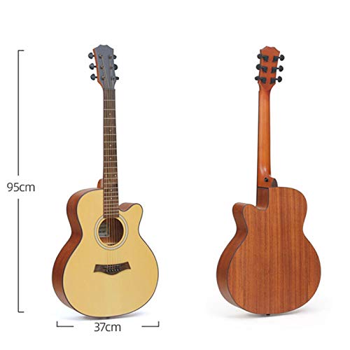KEPOHK Guitare acoustique 36 pouces guitare Folk épicéa acajou 21 frettes touche en palissandre pour débutants adultes… - Les Beatles, Paul McCartney, John Lennon, RIngo Starr, George Harrison KEPOHK Guitare acoustique 36 pouces guitare Folk épicéa acajou 21 frettes touche en palissandre pour débutants adultes… – Image 3