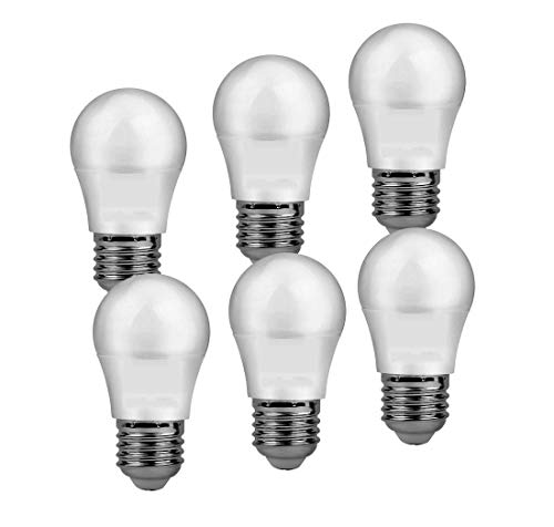 COUSON Bombilla Led Estandard E27 G45 7W Luz Amarilla Cálida 3000K Pack de 6 Unidades