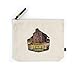 Lantern Press Idyllwild, California, Deer Family and Cabin Scene, Contour (100% Cotton Canvas Travel Accessory Go Bag)