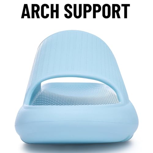 Image of Comwarm Cloud Slide Sandals for Women Men Ultra Comfort Recovery Pillow Slippers Soft Summer Beach Shoes with Low Arch Support