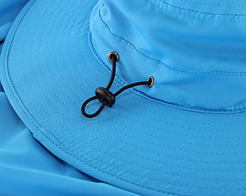 Image of Home Prefer UPF50 Mens Sun Hat with Neck Flap Quick Dry UV Protection Cap Womens Wide Brim Fishing Hat Neck Flap Beach Garden