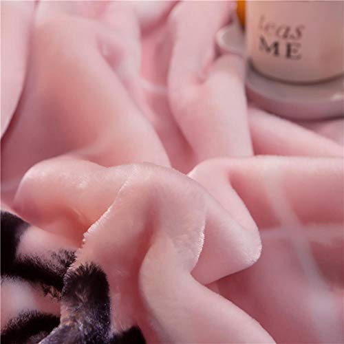 Couverture Raschel bureau 150x200cm rose plaid chaud - 4