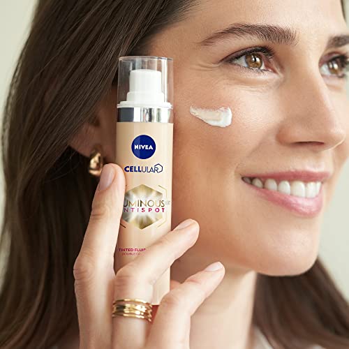 NIVEA Cellular LUMINOUS 630 Anti-Dark Spot Tinted Fluid SPF 20 Double Corrector (40ml), Correcting Dark Spot Cream, Facial Concealer for Luminous Skin - Image 7