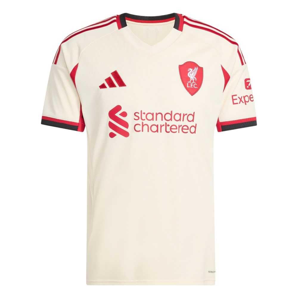 Adidas Men's Liverpool Away Shirt 2025 2026 Adults - White - L