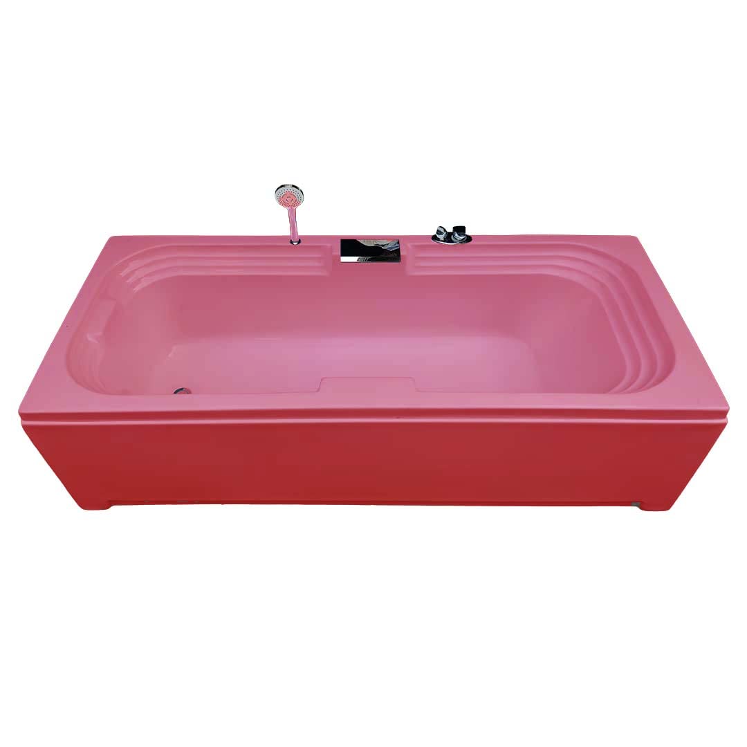 MADONNA Sentosa 6 ft Acrylic Bath Tub with Front Panel and Filler System - Pink