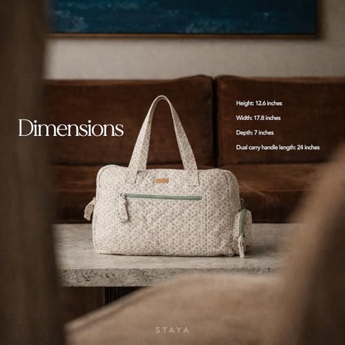 Staya Sac de Voyage matelassé, Compagnon de Voyage Parfait, Sac de Week-End matelassé pour Femme, Sweet Pea, m, Sac de Nuit – vue 3