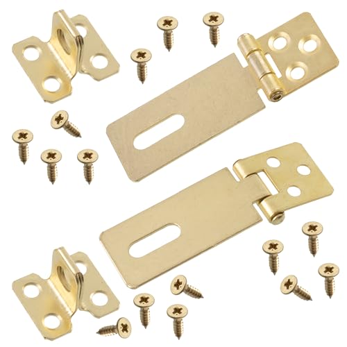 AERZETIX - C76241 - Lot de 2 moraillons de cadenas - verrouillage fermoir de porte fenêtre - entrebâilleur antivol mécanisme protection sécurité - en...
