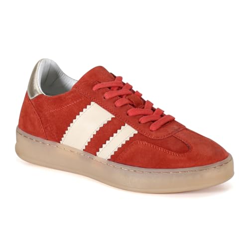 Diba True Womens Jon Qwill Lace Up Sneakers Shoes Casual - Red2