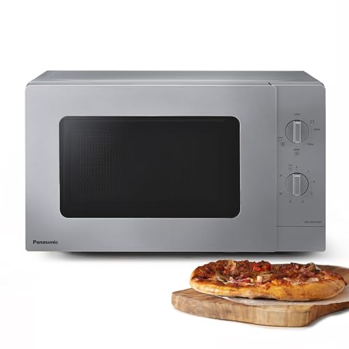 Panasonic NN-GM23QMEPG Four à Micro-Ondes Gril 20L avec Plateau en Verre et Grille Métallique, 800W, Grill 1000W, Décongélation, Réglage par Cadran, Quick 30, Minuterie, Argent – Image 3
