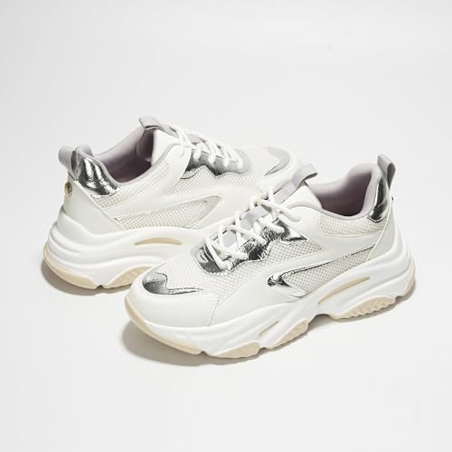 Image of Project Cloud Chunky Platform Sneakers for Women - Comfortable Memory Foam Insole Shoes for Women Footwear - Lace-up Womens Shoes & Fashion Sneakers (Coco)
