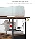 Trironsun Organisation Craft Cart Kompatibel mit Cricut Maschinen Rollender Craft Organizer 24 Vinylrollenhalterungen 2 Stoffschubladen für das Bastelzimmer Bastelzimmer