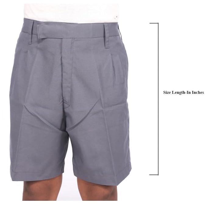 Image of AMBIKA STORES & READYMADES School Uniform - Pant for Boys, Cotton Shorts, Elastic Waist Half Pants, Regular Fit Sports Shorts