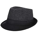 Breiter Schirm --- Mit breiter Krempe sieht er klassisch und Vintage, Retro-Hut, nicht nur für den Winter mit formellen Anzügen, auch geeignet für Freizeitkleidung in jeder Jahreszeit: Herbst, Frühling und Sommer, sieht in der Menge mehr modisch aus.